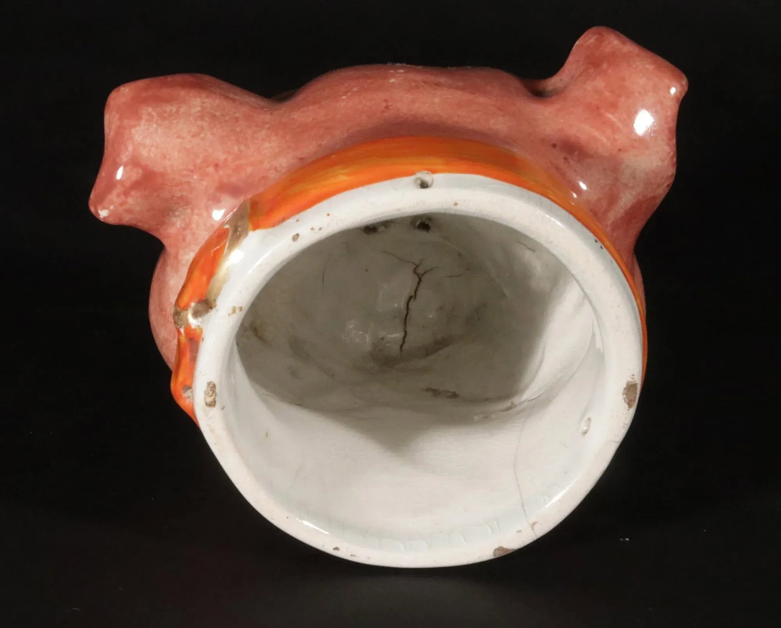 Staffordshire Pottery Bulldog Stirrup Cup - 9