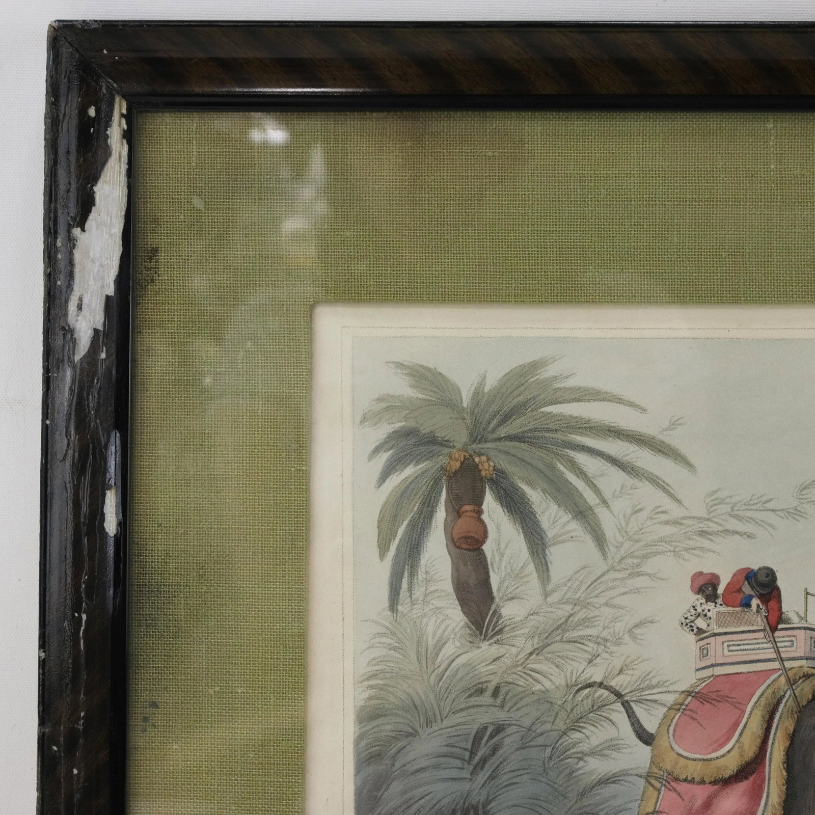 Framed 1818 Hand-Colored Aquatint "Death of the Bear" by Howitt & Williamson - 4