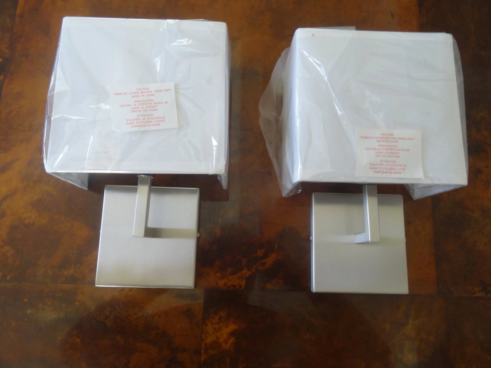 George Kovacs Modern Brushed Nickel Sconces - a Pair - 2