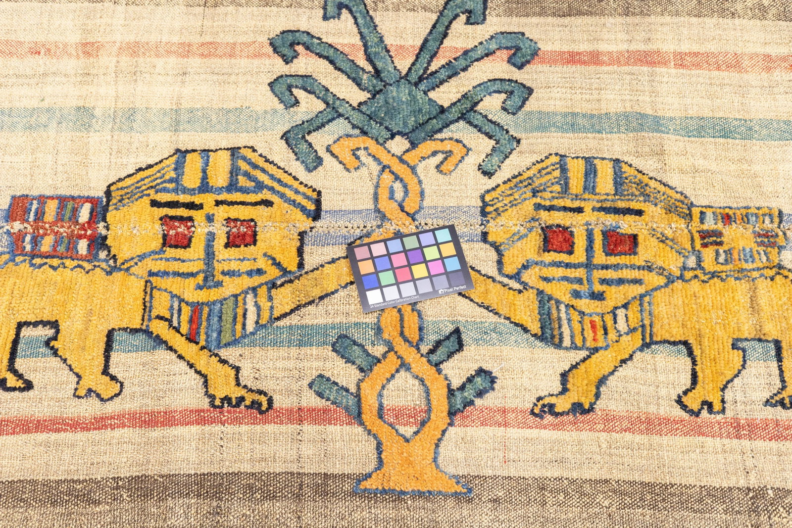 Antique Handwoven Gabbeh Palas Textile Art - 11