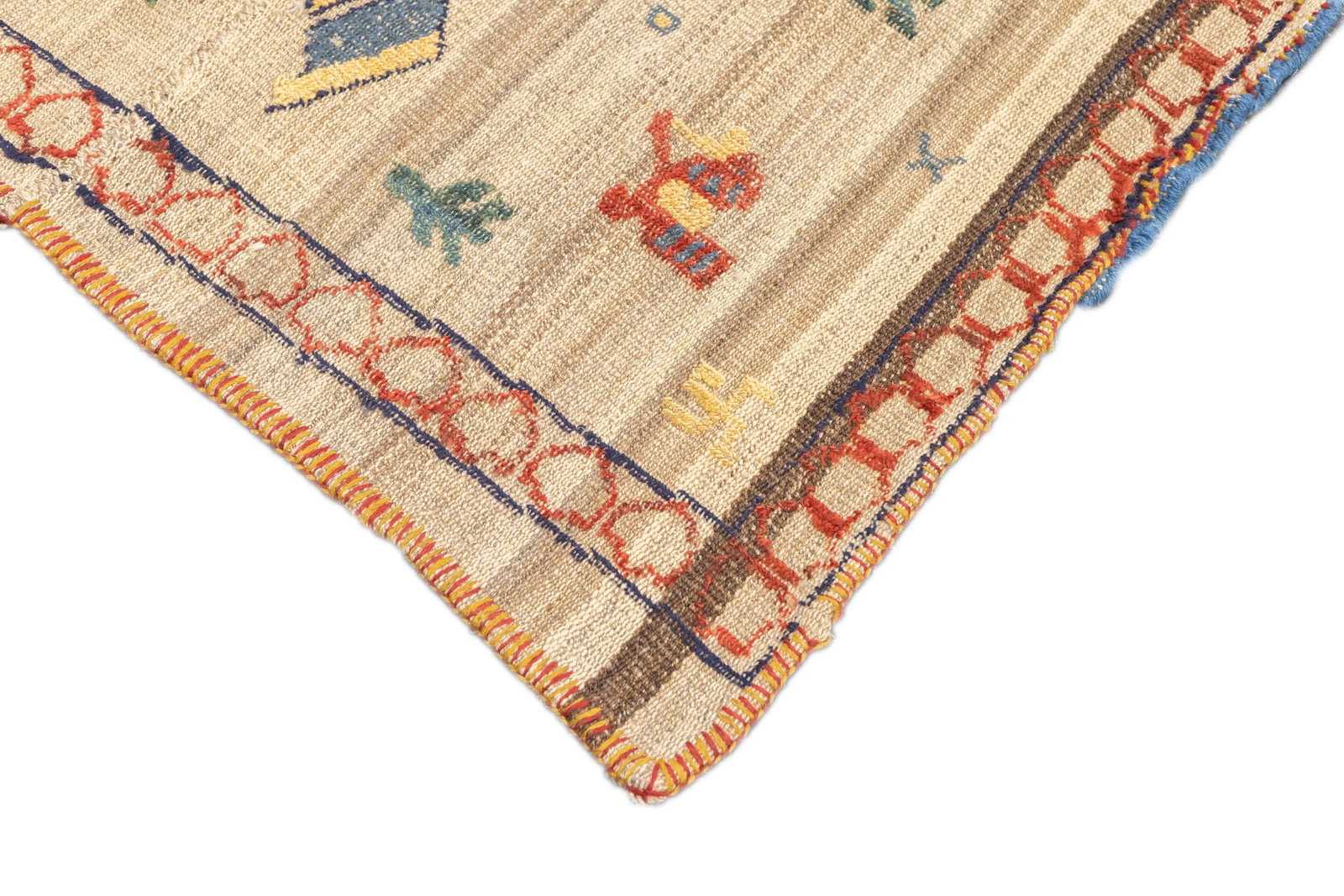 Antique Handwoven Gabbeh Palas Textile Art - 5