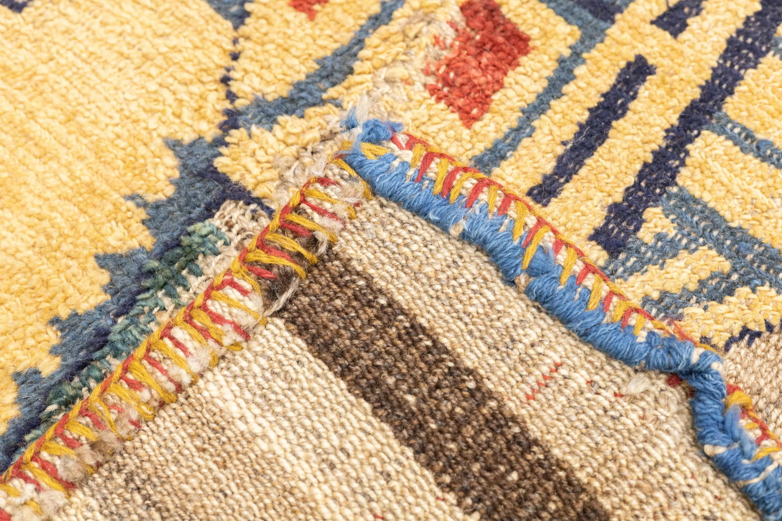 Antique Handwoven Gabbeh Palas Textile Art - 8