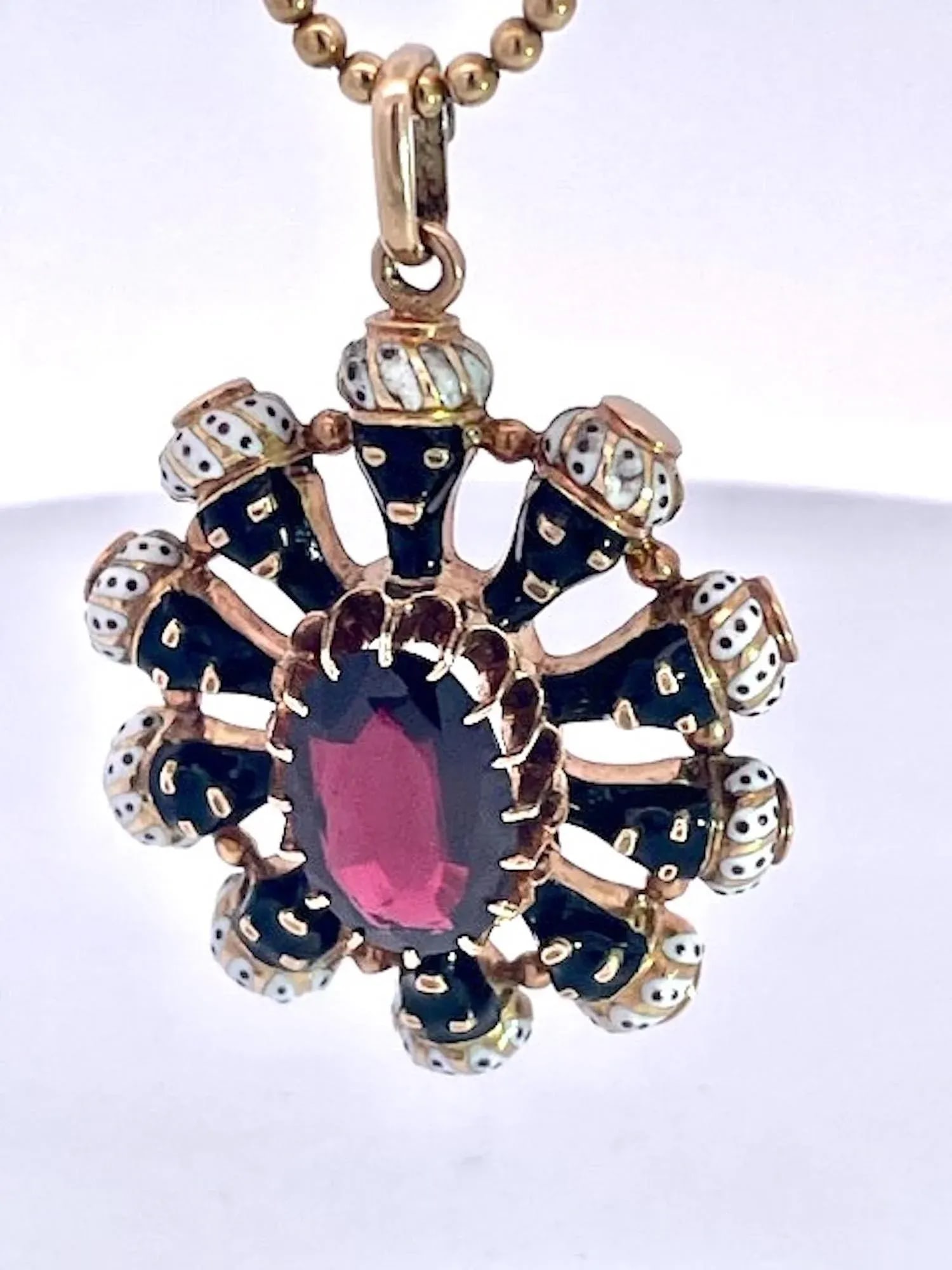 1920s Moretto Pendant Necklace Set With Matching Earrings- Set of 3 - 12