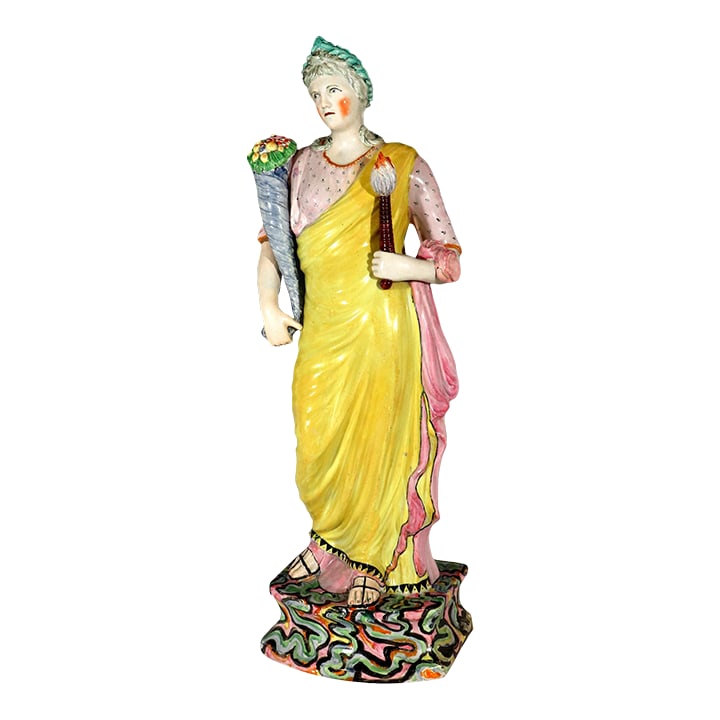 Large-Scale Staffordshire Pottery Pearlware Figure of Ceres (Plenty) (1 of 12)