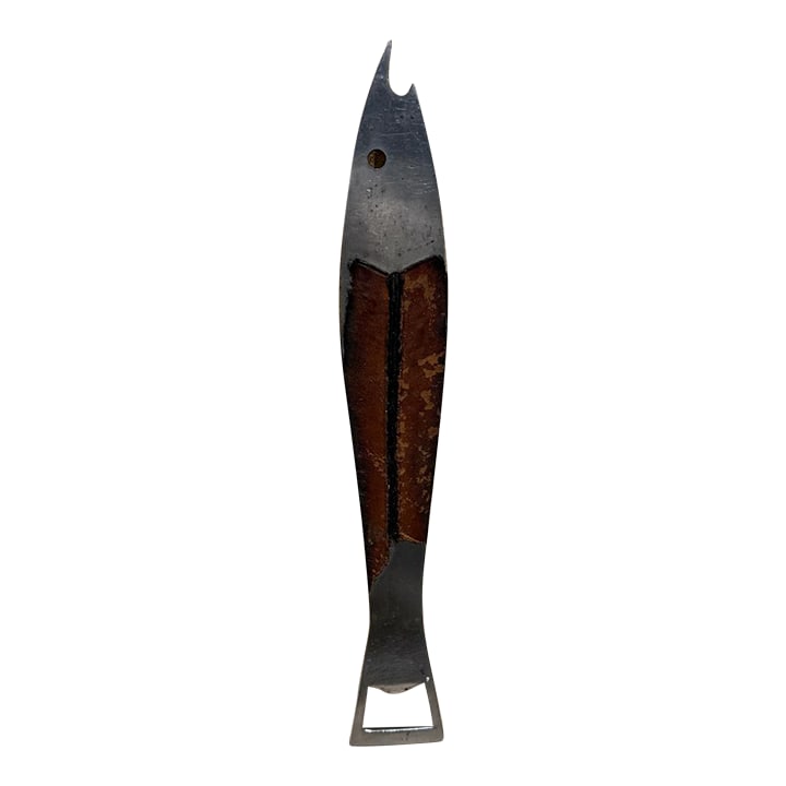 Aubock Neptune Fish Bottle Opener Leather Handle Austria Arthur Salm (1 of 9)