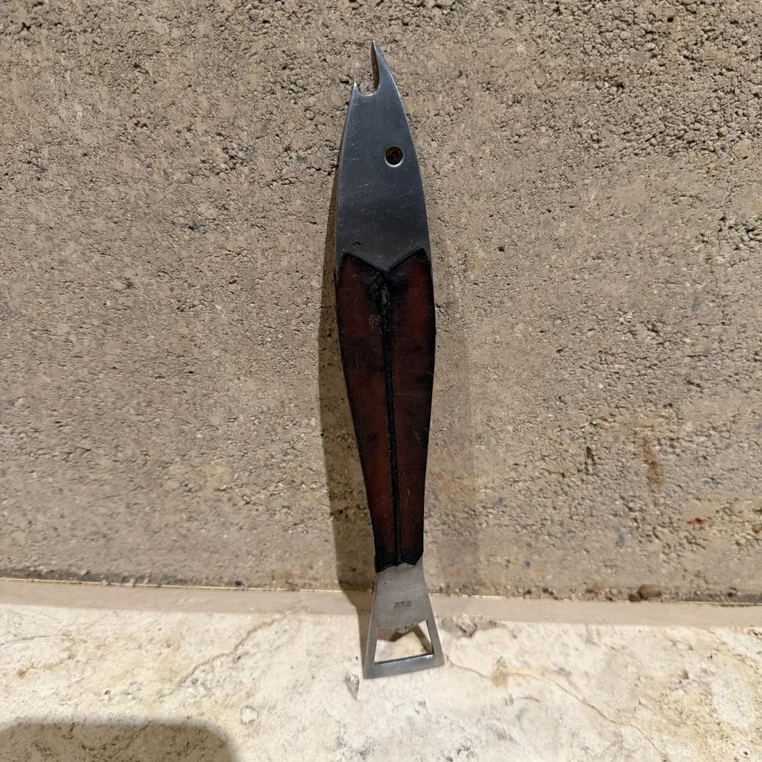 Aubock Neptune Fish Bottle Opener Leather Handle Austria Arthur Salm - 2