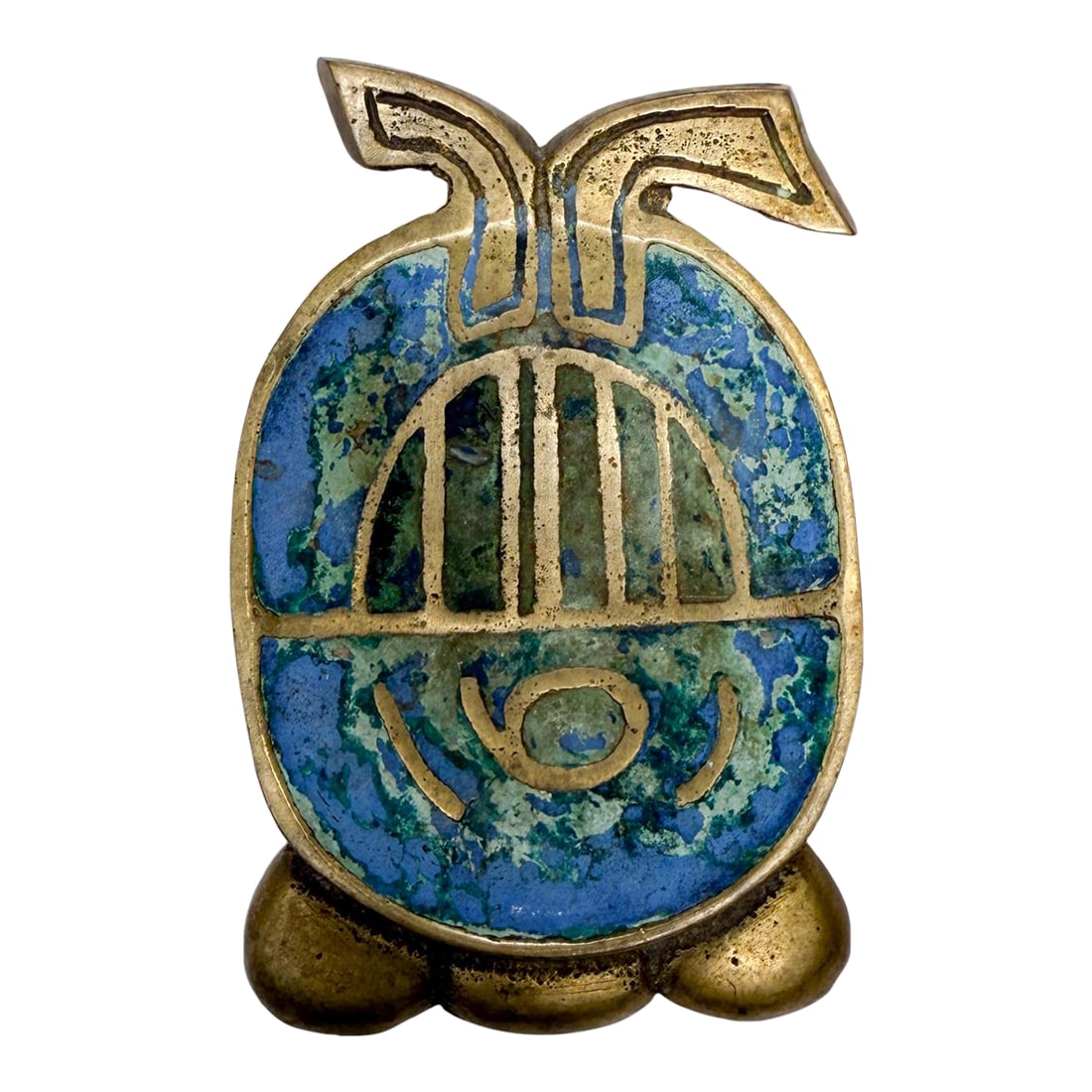 Pepe Mendoza Pineapple Codex Ashtray Bowl Azurite Malachite Mexican Modernism: For your consideration a vintage ashtray or catchall designed by Pepe Mendoza. Although Pepe Mendoza are rare and hardly come to the market, there are few pieces that are very unique. Here is a clear