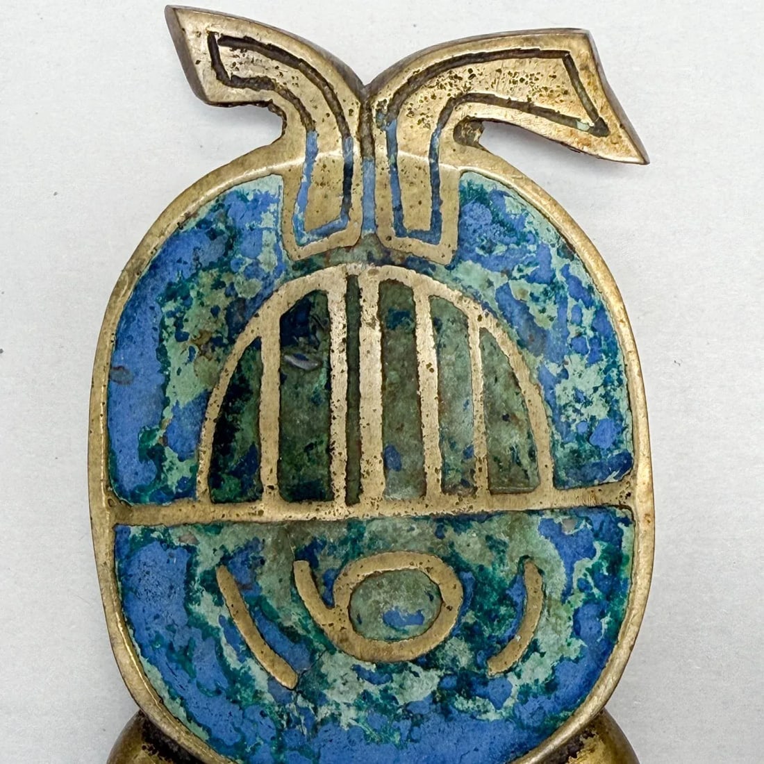 Pepe Mendoza Pineapple Codex Ashtray Bowl Azurite Malachite Mexican Modernism - 2