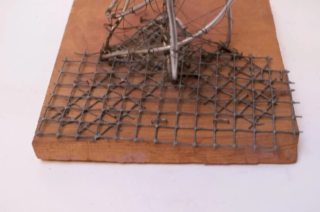 Joyce Blum Mounted Wire Native American "Face" Sculpture - 10