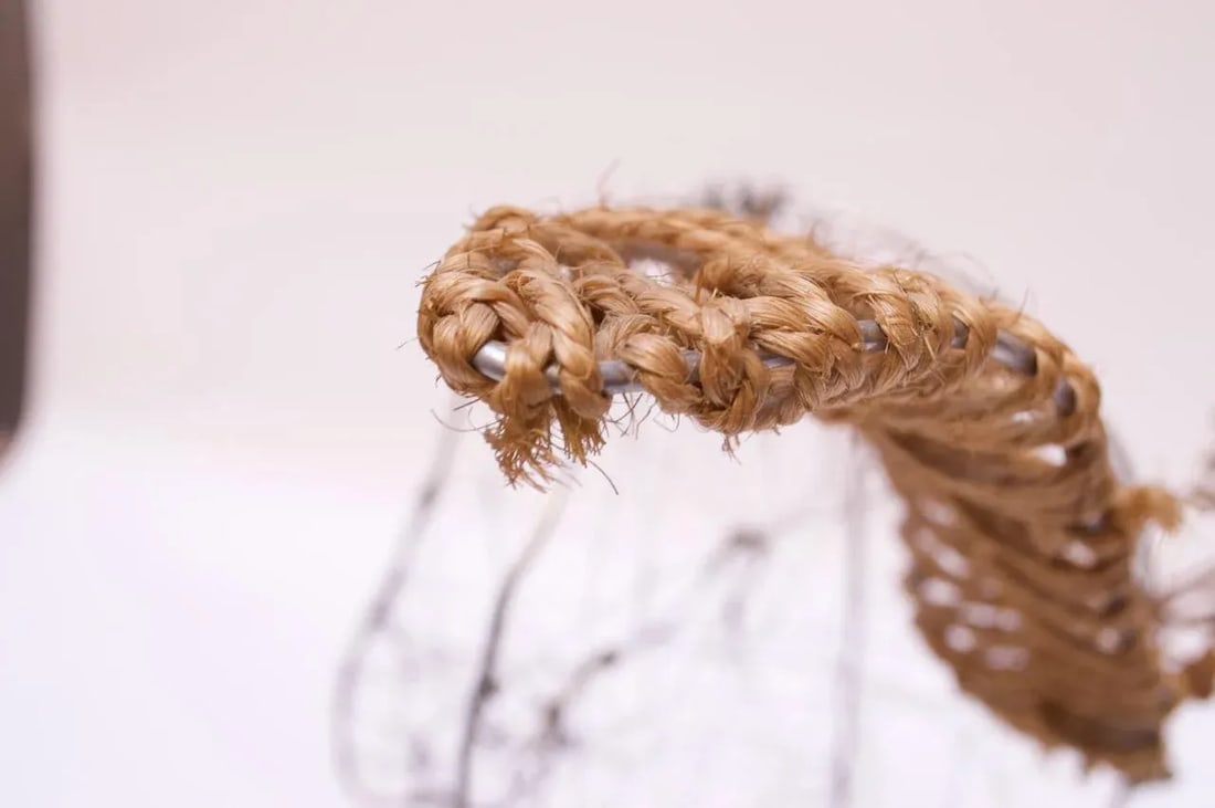 Joyce Blum Mounted Wire Native American "Face" Sculpture - 9