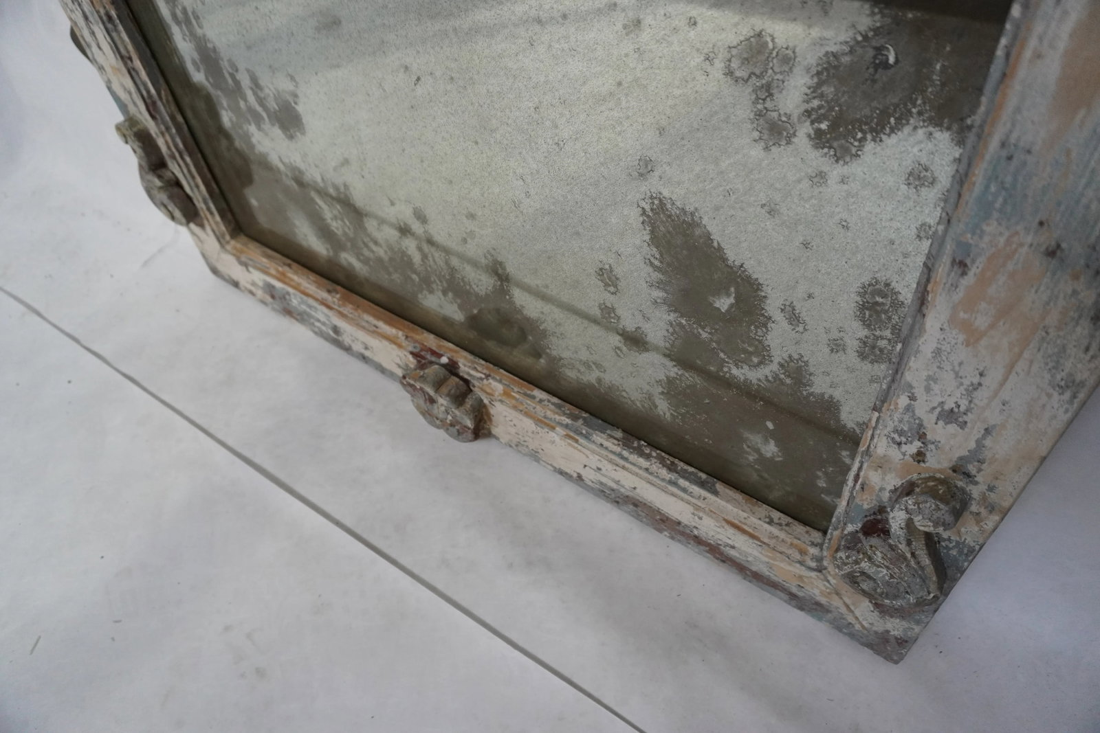 French Painted and Parcel Gilt Mirror - 14