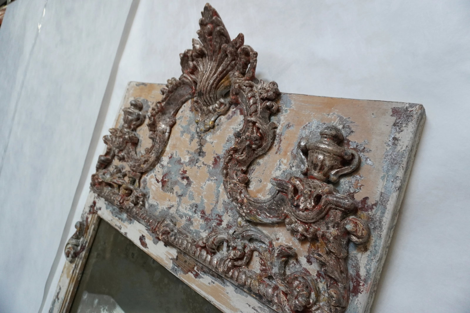 French Painted and Parcel Gilt Mirror - 17