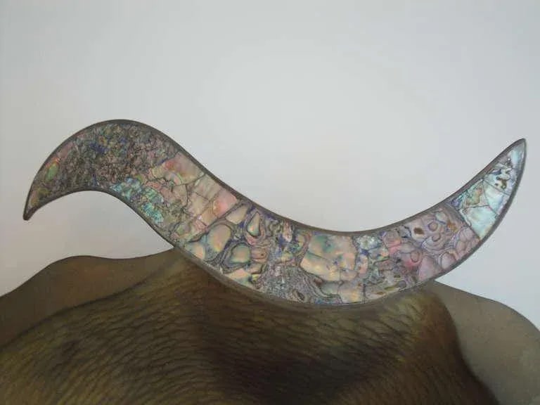 Los Castillo Abalone Shell and Brass Fish Platter - 4