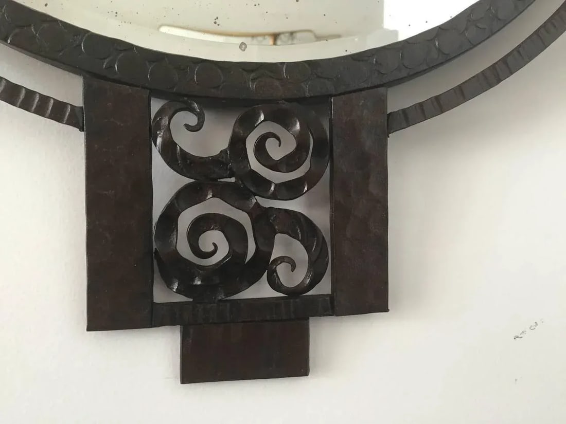 Edgar Brandt Wrought Iron Mirror - 3