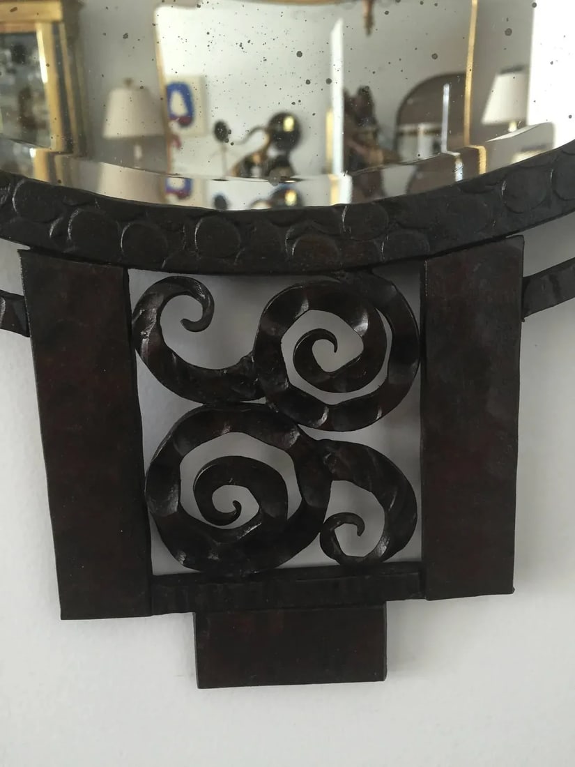 Edgar Brandt Wrought Iron Mirror - 5