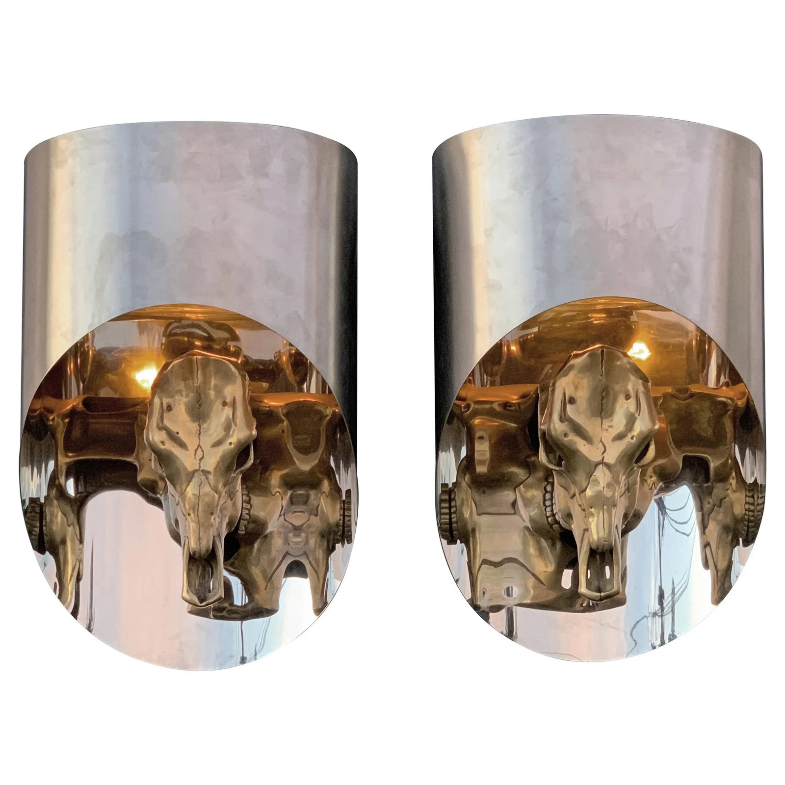 Totem Sconces Attributed to Maria Pergay - a Pair - 13