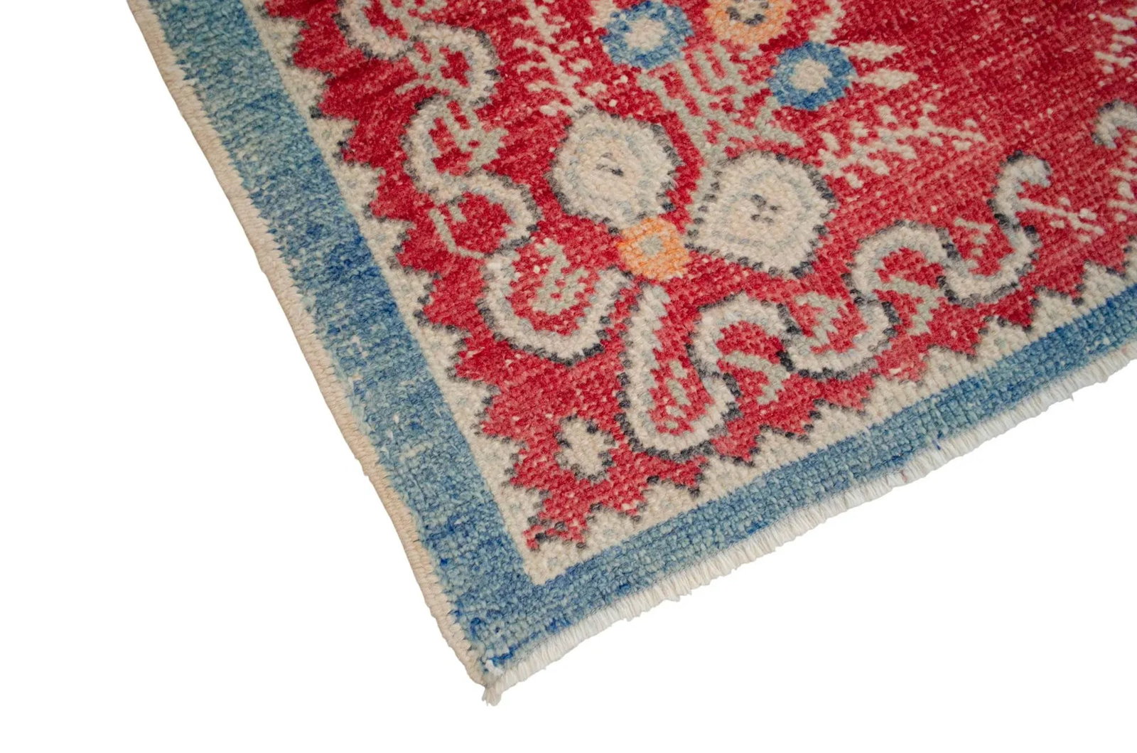 Distressed Area Rug Hand Knotted Colorful Oushak Medallion Rug - 2'5'' X 4'9'' - 11