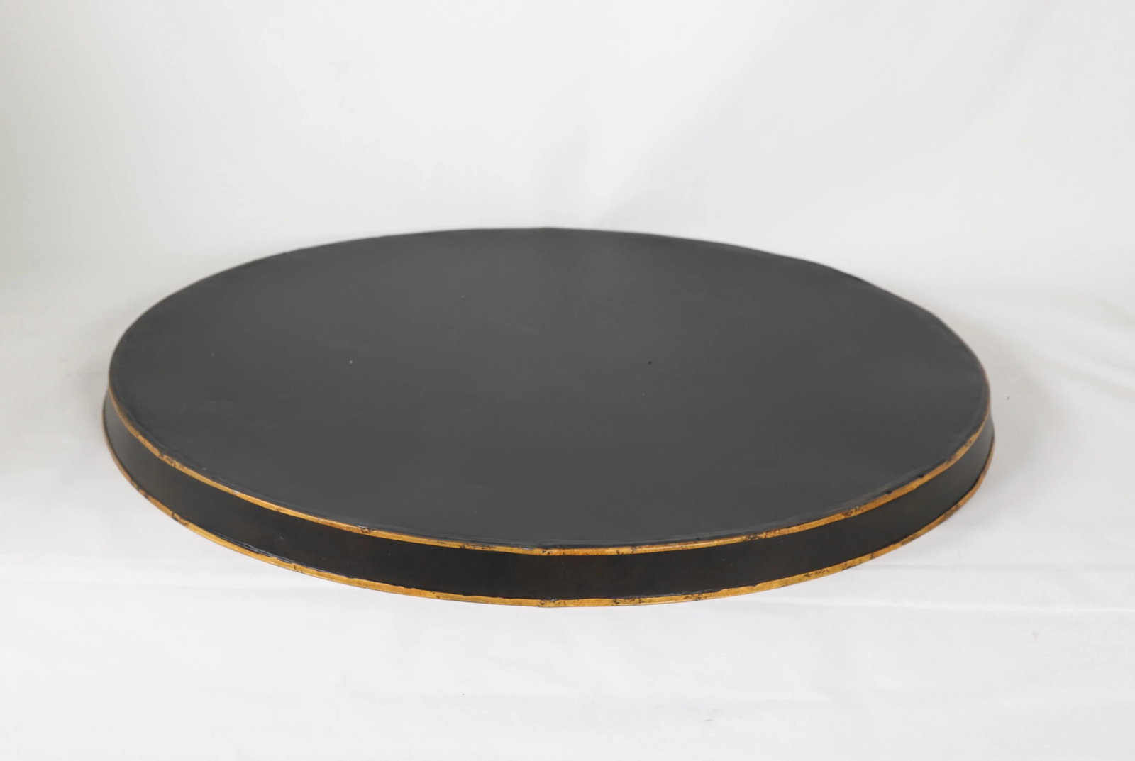 Vintage Chinoiserie Hand Painted Golden Oriental Landscape/Tray - 4