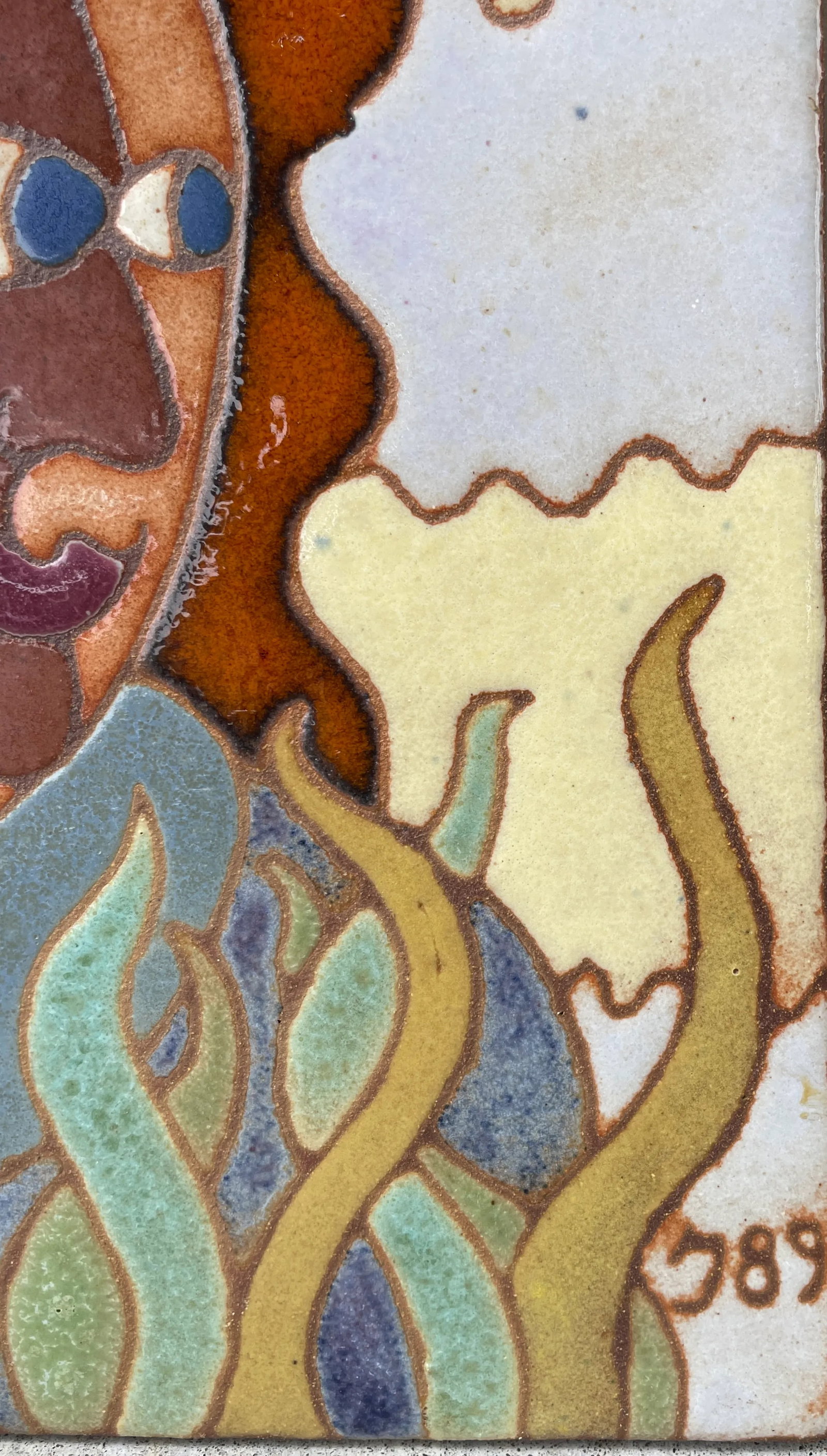 1980s "Bonita" Ceramic Mosaic by Guillermo Wagner Granizo - 3