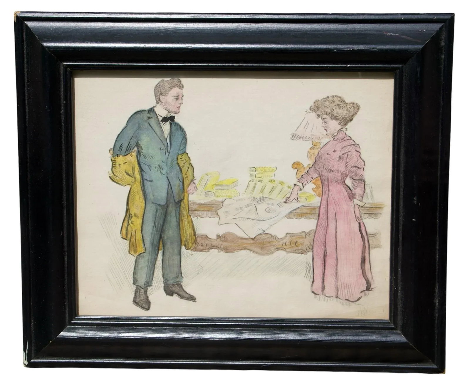 Group of 4 w.c. Vincent Watercolor Portraits - 5