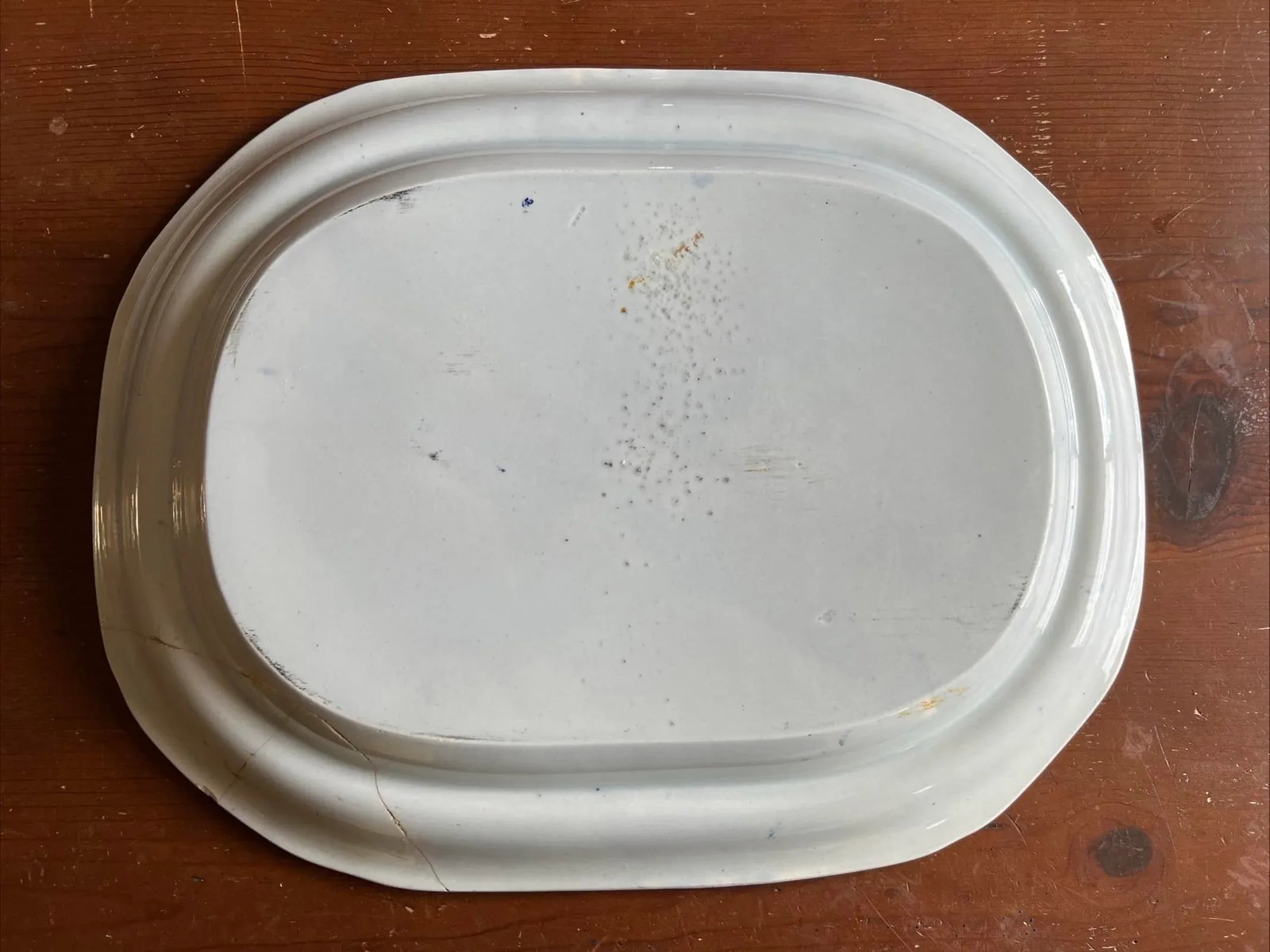 Antique Dark Blue Transfer Decorated Staffordshire Platter Italian Scenery Turin - 8