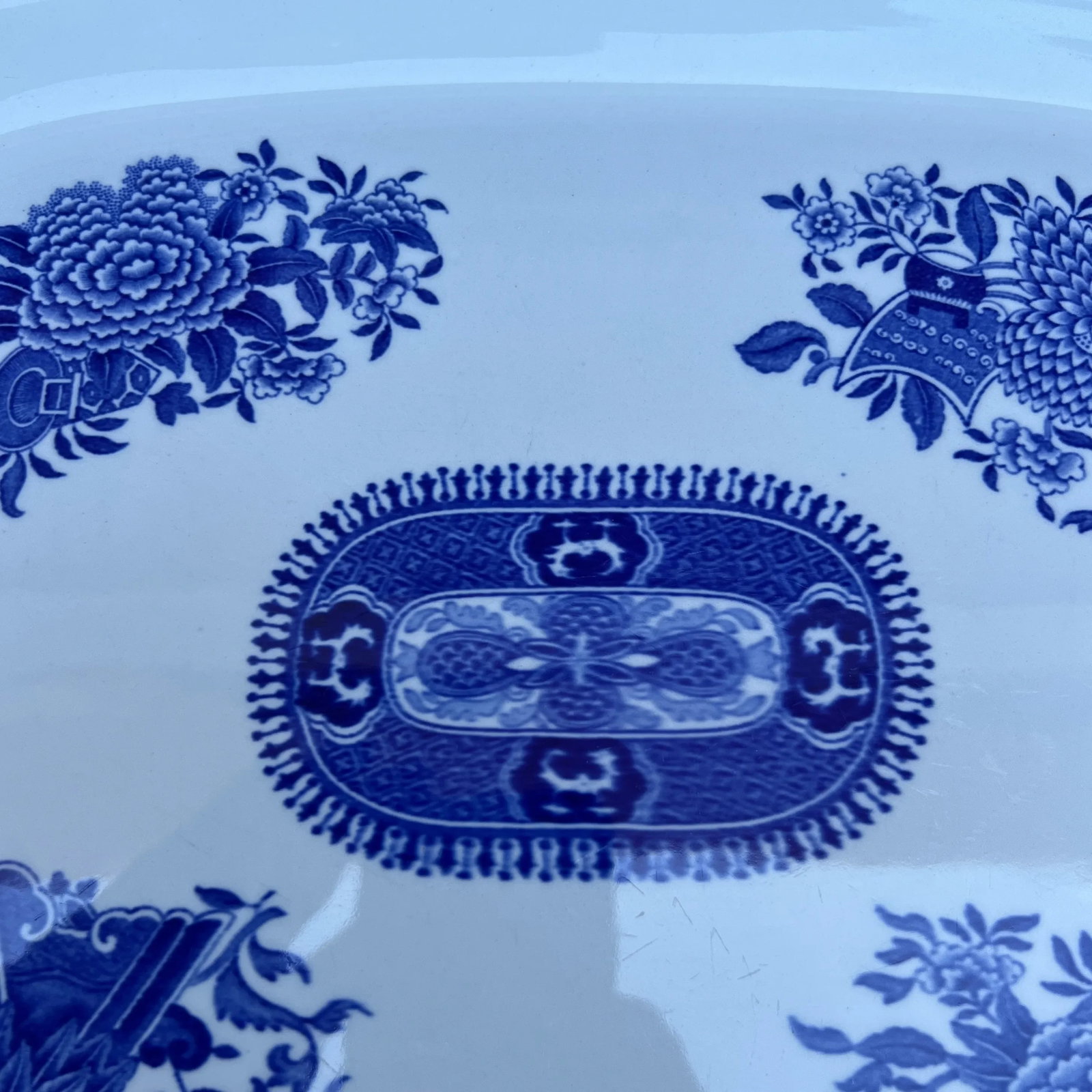A Copeland Spode Fitzhugh Blue Platter Circa 1960's - 4
