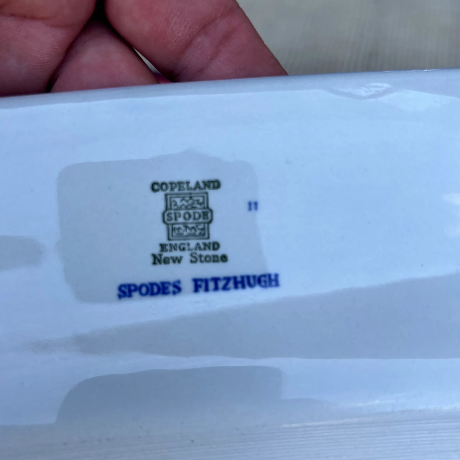 A Copeland Spode Fitzhugh Blue Platter Circa 1960's - 7