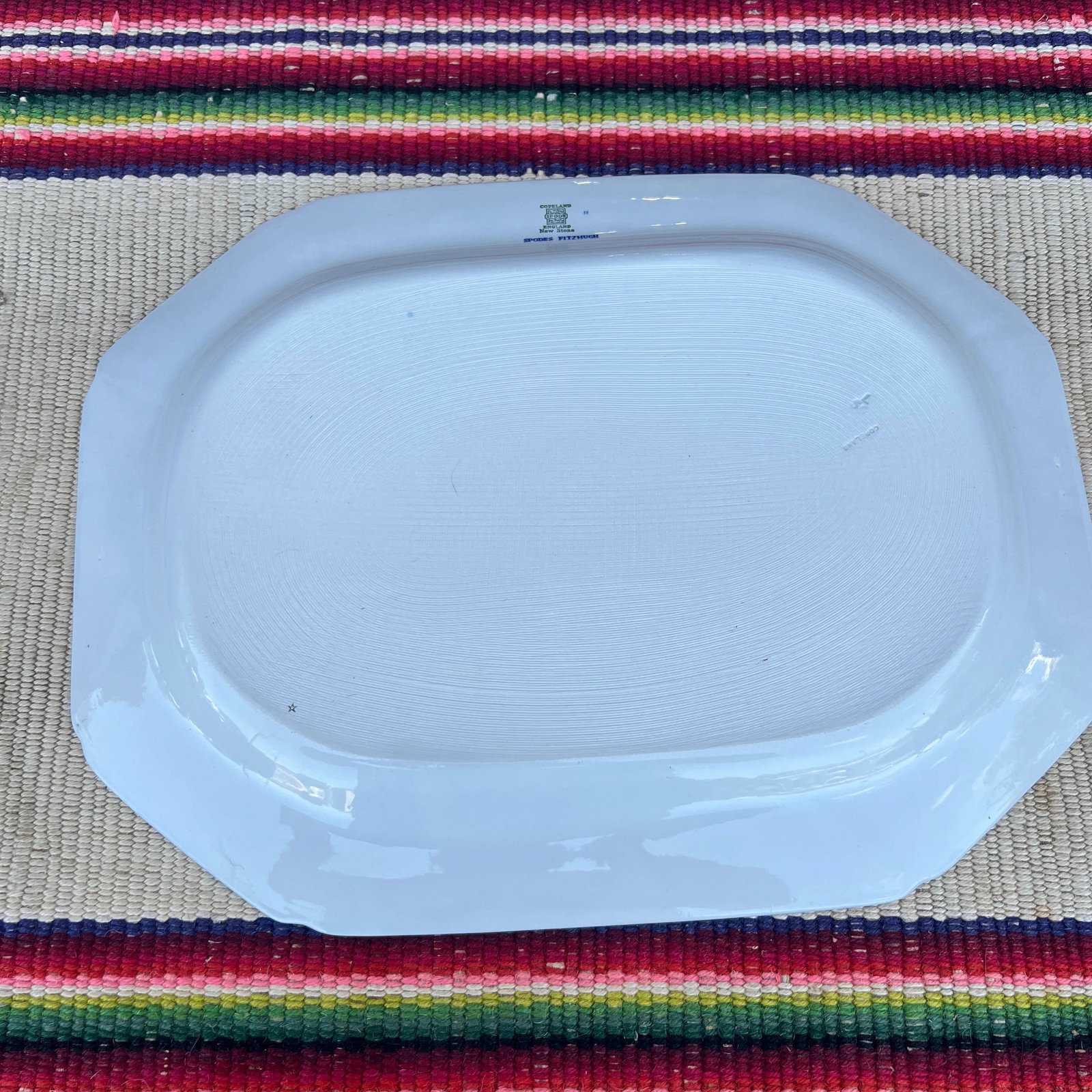 A Copeland Spode Fitzhugh Blue Platter Circa 1960's - 8