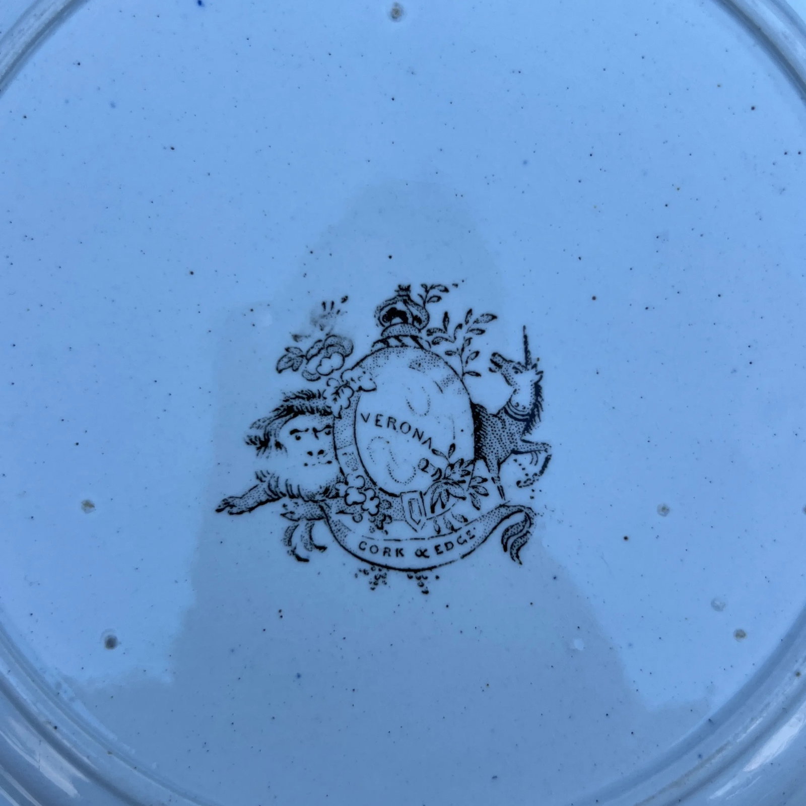 Circa 1850's Antique Brown Transfer Decorated Plates, "Verona", by Cork & Edge- Set of 11 - 10