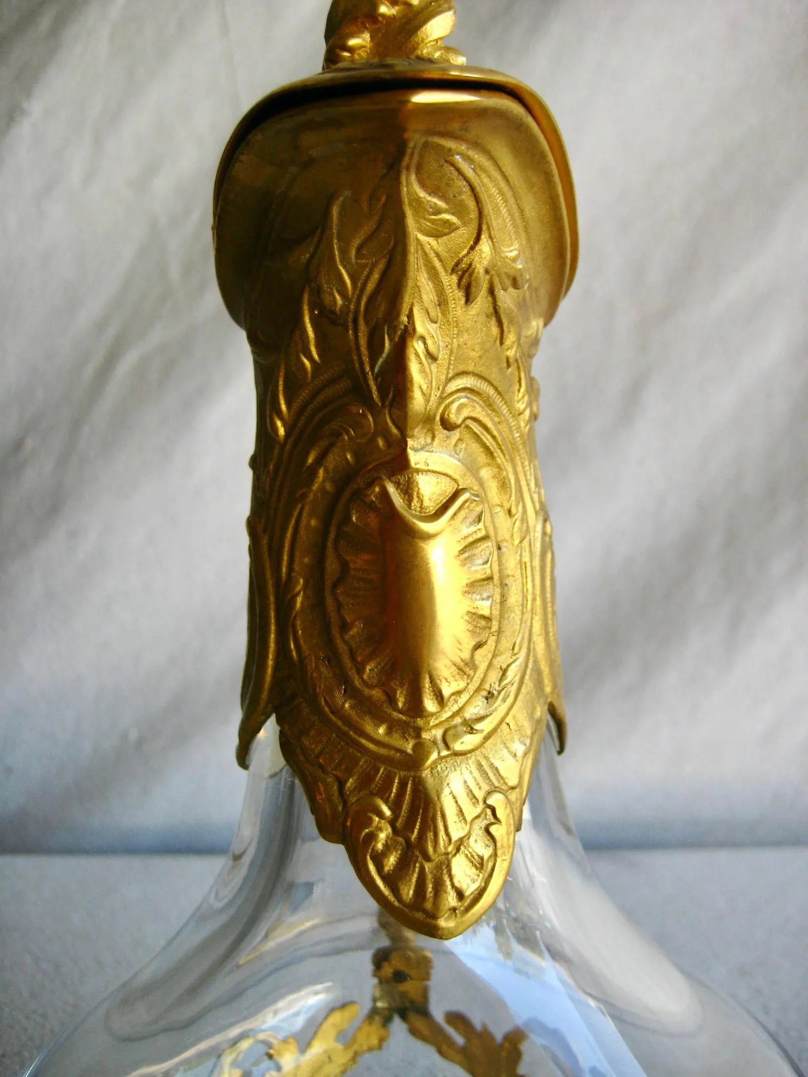 1920s French Napoleon III Bronze and Crystal Decanter -Carafe - 4