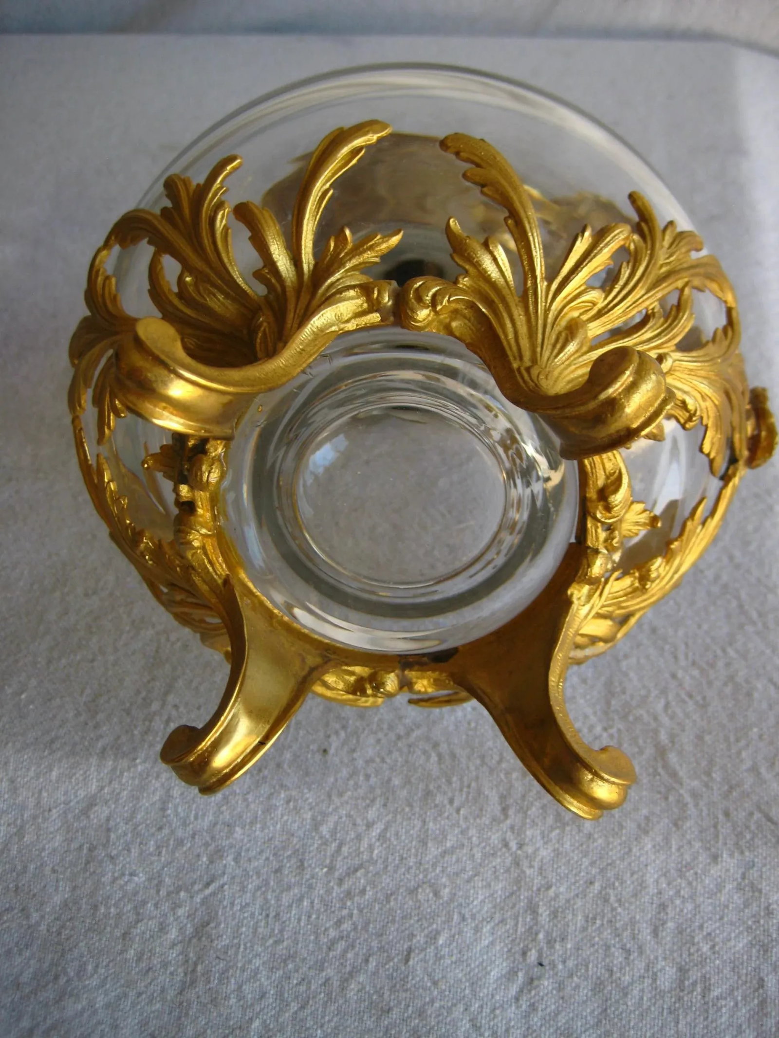 1920s French Napoleon III Bronze and Crystal Decanter -Carafe - 8