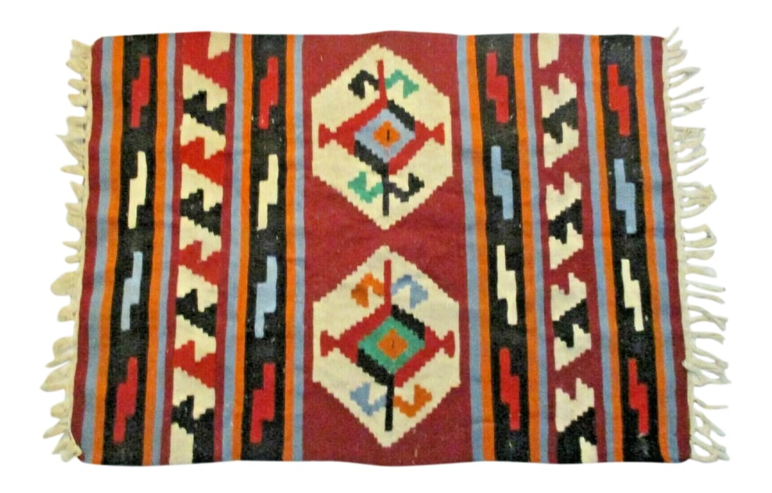 Vintage Turkish Kilim Hand Woven Throw (1 of 8)