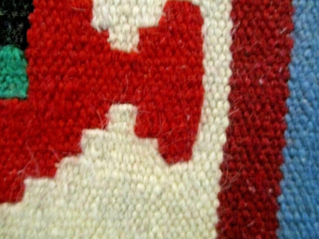 Vintage Turkish Kilim Hand Woven Throw - 6
