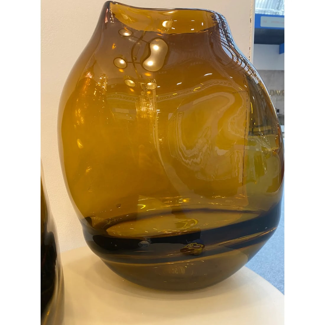 Italian Unique Artistic Murano Glass Vases Amber/Fume' - 6