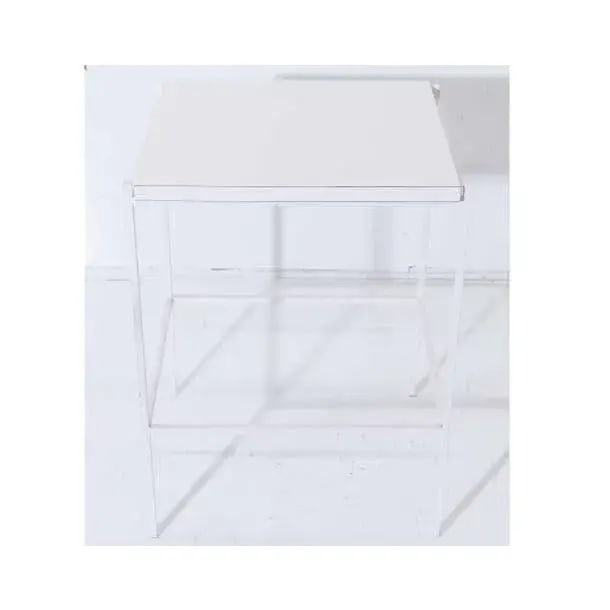 Frederick Weinberg Minimalist Steel Side Table, White, Usa - 3