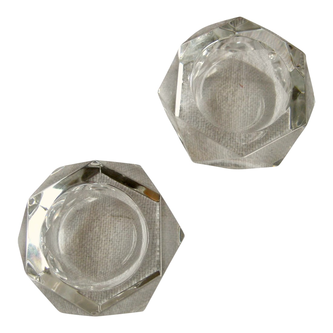 1970s French Mid-Century Modern Baccarat Crystal Salt and Pepper Set (1 of 6)