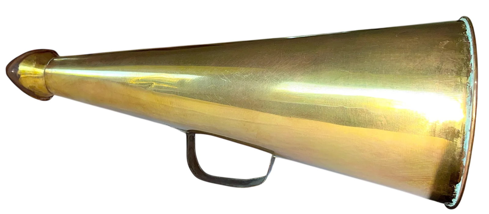 Antique Early 20th Century Brass Nautical Megaphone - 2