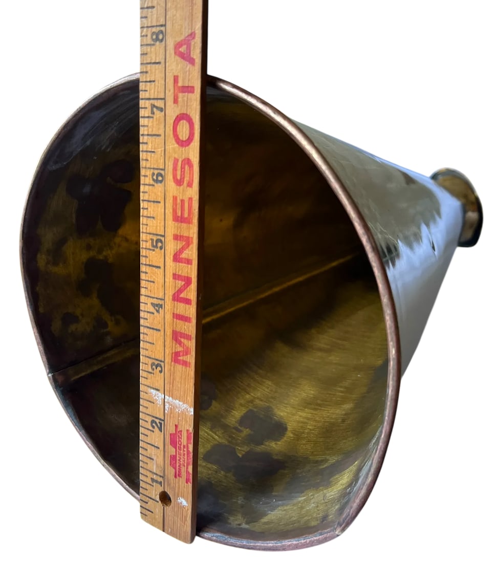 Antique Early 20th Century Brass Nautical Megaphone - 7