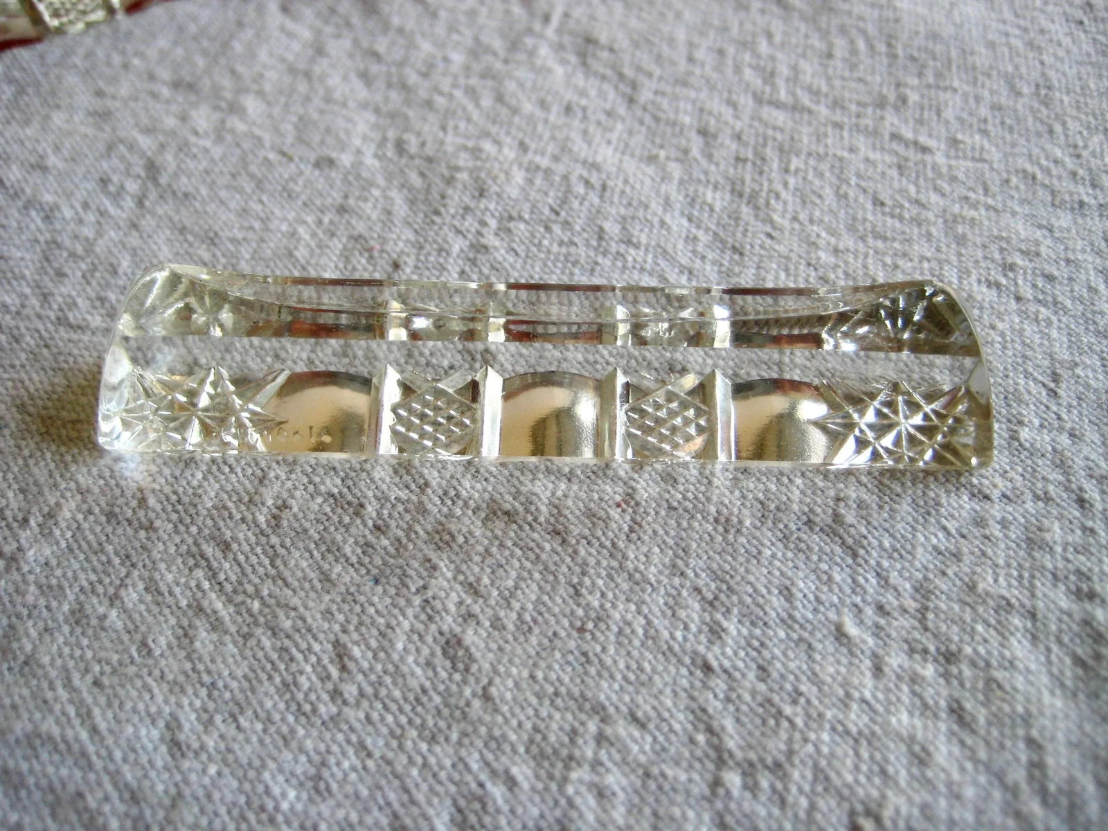 1960s French Cut Crystal Baccarat Style Knife Rest Set of Twelve - 4
