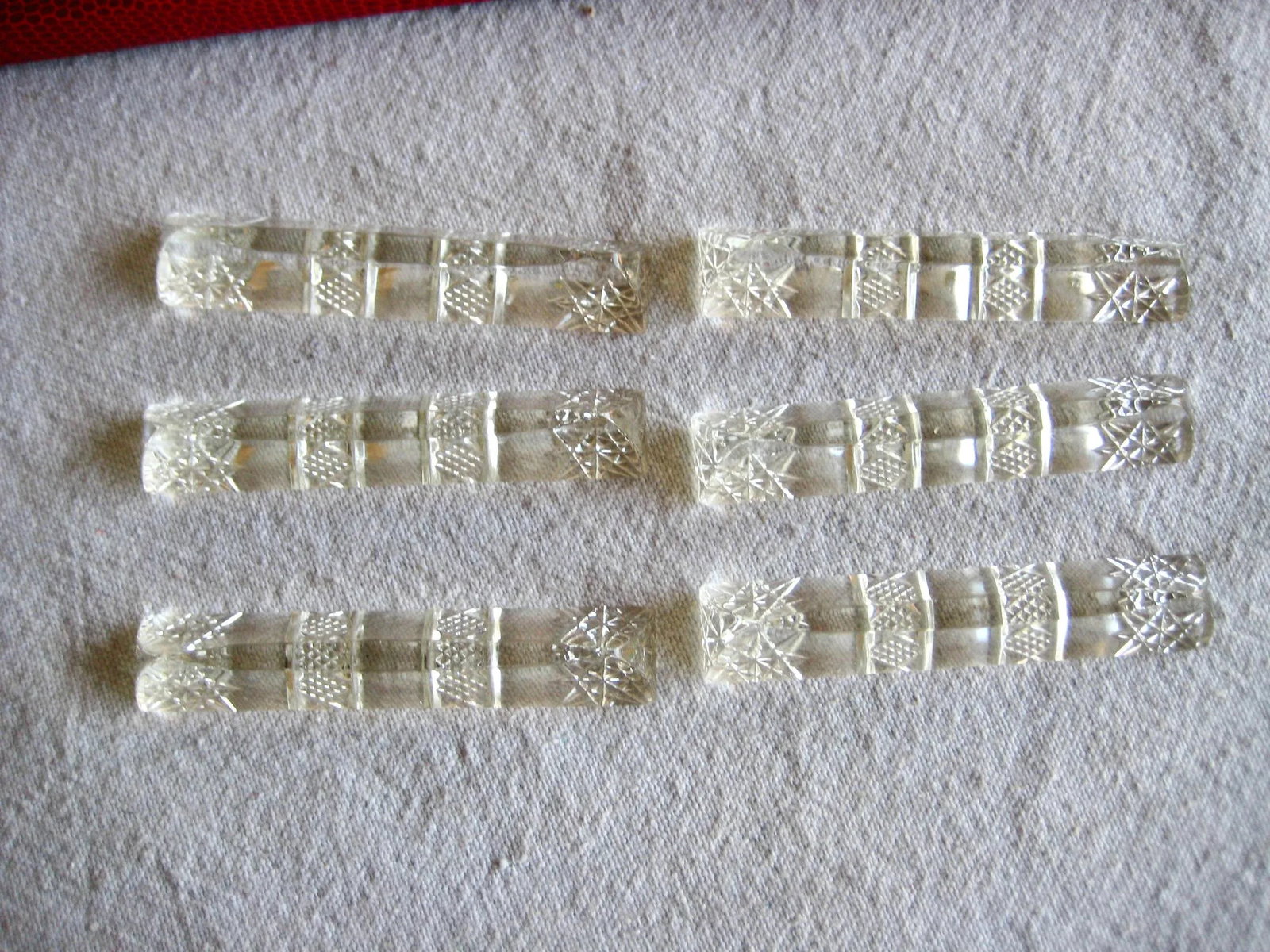 1960s French Cut Crystal Baccarat Style Knife Rest Set of Twelve - 6