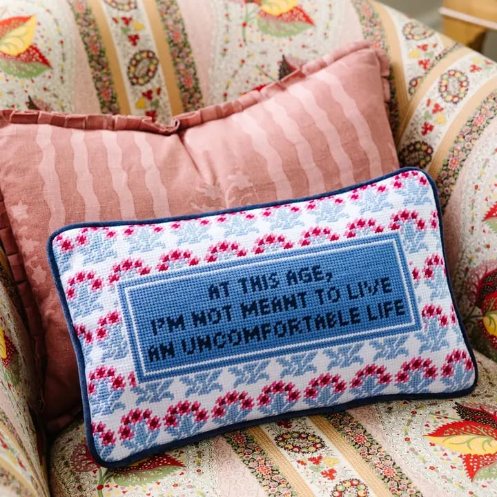 Uncomfortable Needlepoint Pillow - 2