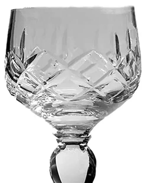 Stuart Glendevon Pattern Wine Hock Glasses Lead Crystal Hand Blown - Set of 8 - 3