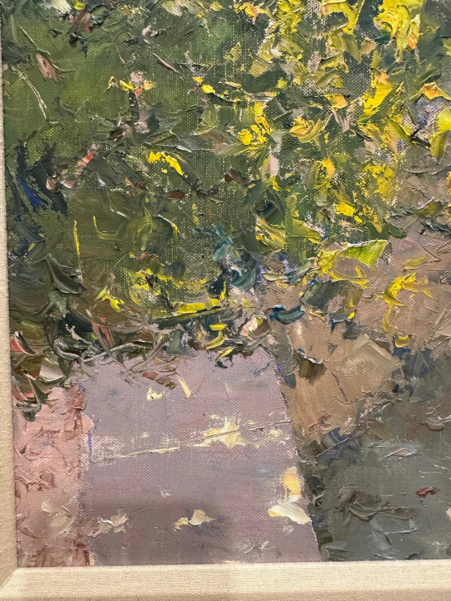 Impressionist Original Painting of a Bench by the Sea by Pierre Bittar - 4