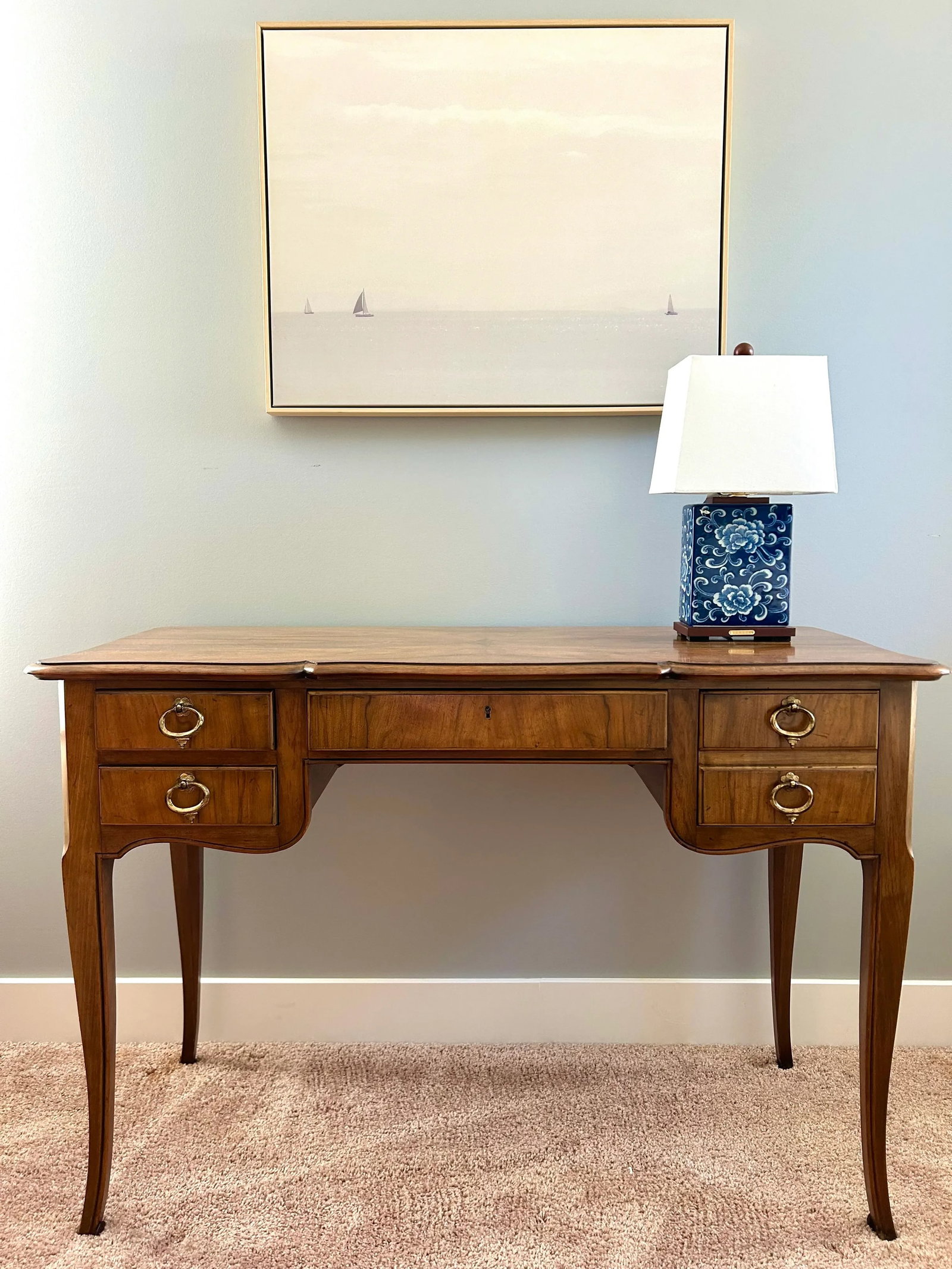 Vintage Mid-Century French Louis XV Directoire Writing Desk by Baker Furniture - 10