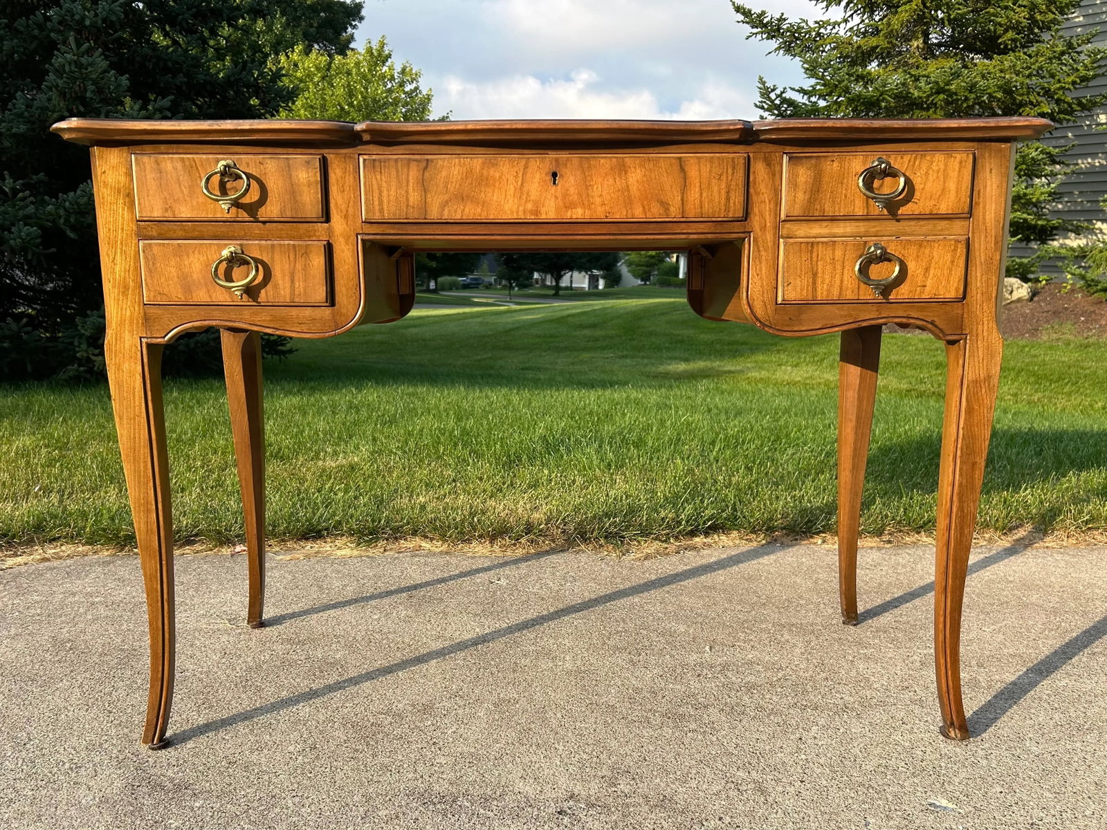 Vintage Mid-Century French Louis XV Directoire Writing Desk by Baker Furniture - 2