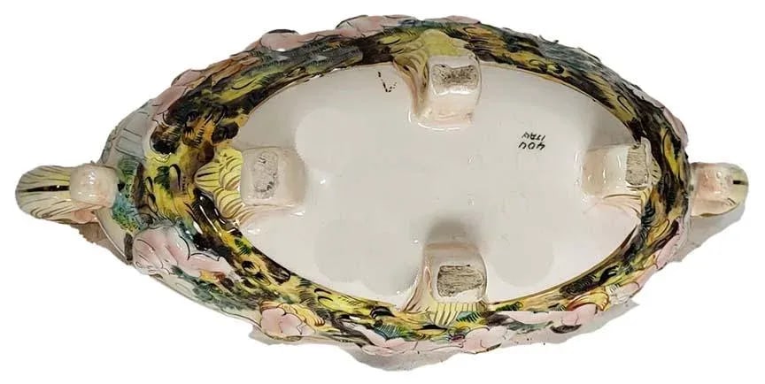 Capodimonte Centerpiece Bowl Cherubs Putti Playing - Made in Italy - 5