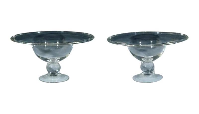 American Steuben Glass Footed Compotes - A Pair - 2