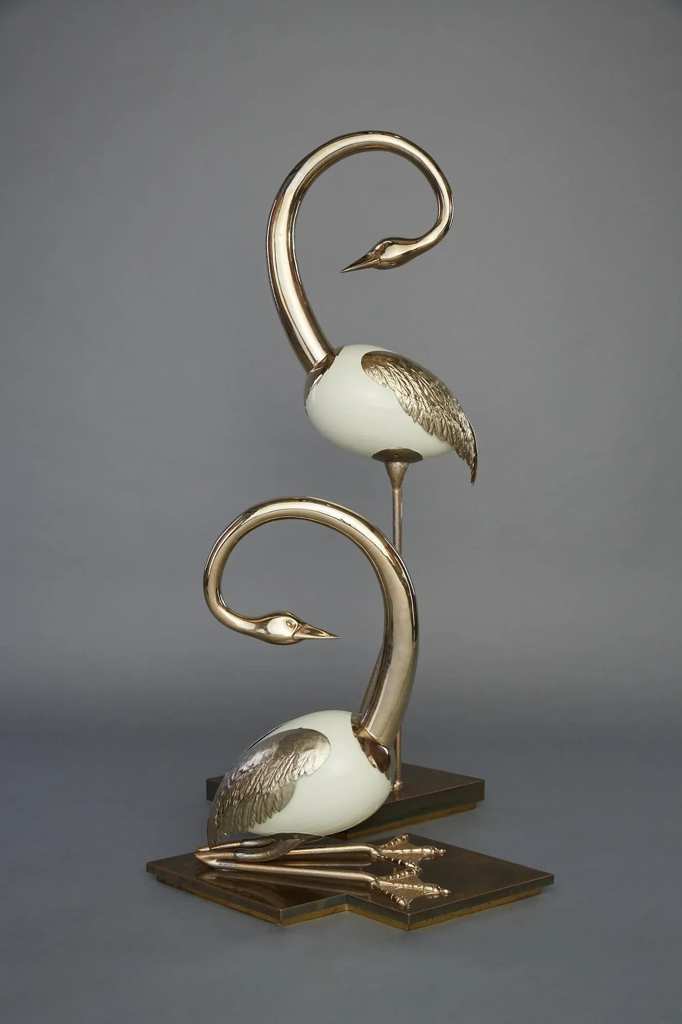 Brass Flamingo / Crane Sculptures by Antonio Pavia - A Pair - 2