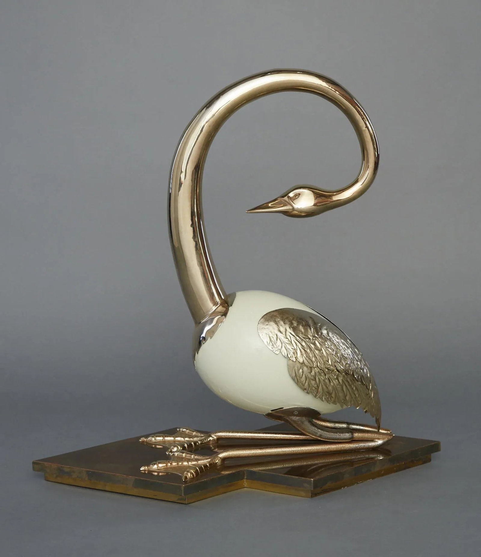 Brass Flamingo / Crane Sculptures by Antonio Pavia - A Pair - 5