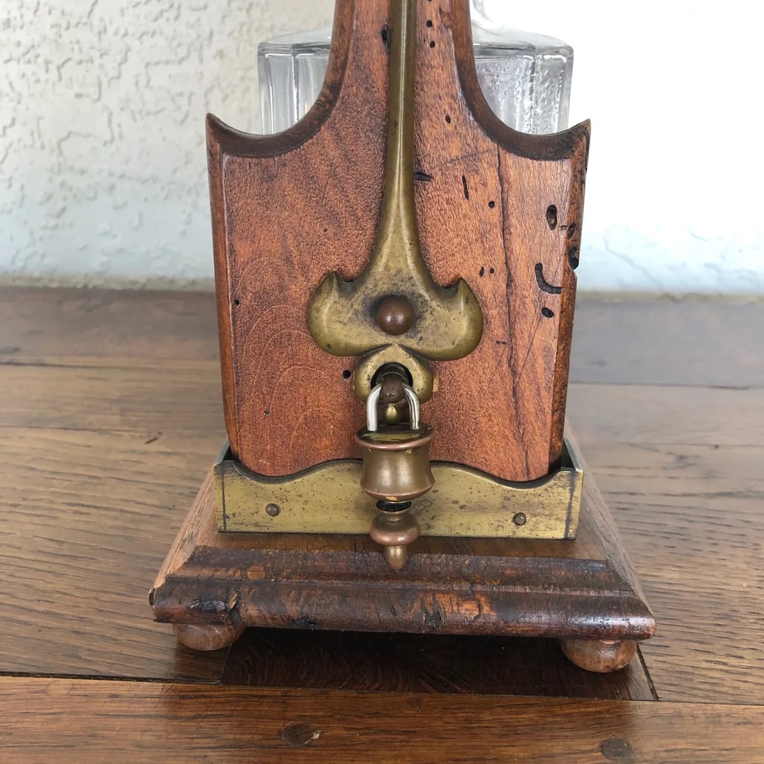 Antique English Oak Decanter Tantalus - 3